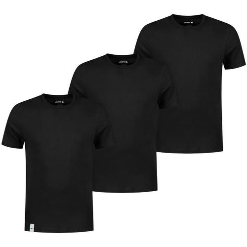 textil Hombre Camisetas manga corta Lacoste TH3451 031 Negro