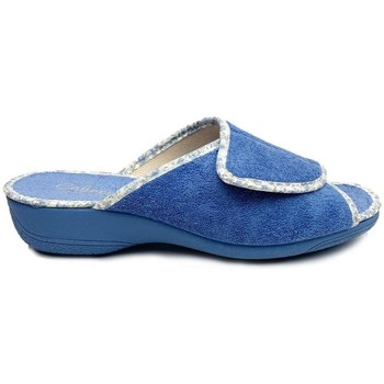 Zapatos Mujer Pantuflas Cabrera Zapatilla de casa -5357 para mujer con velcro color azul 19