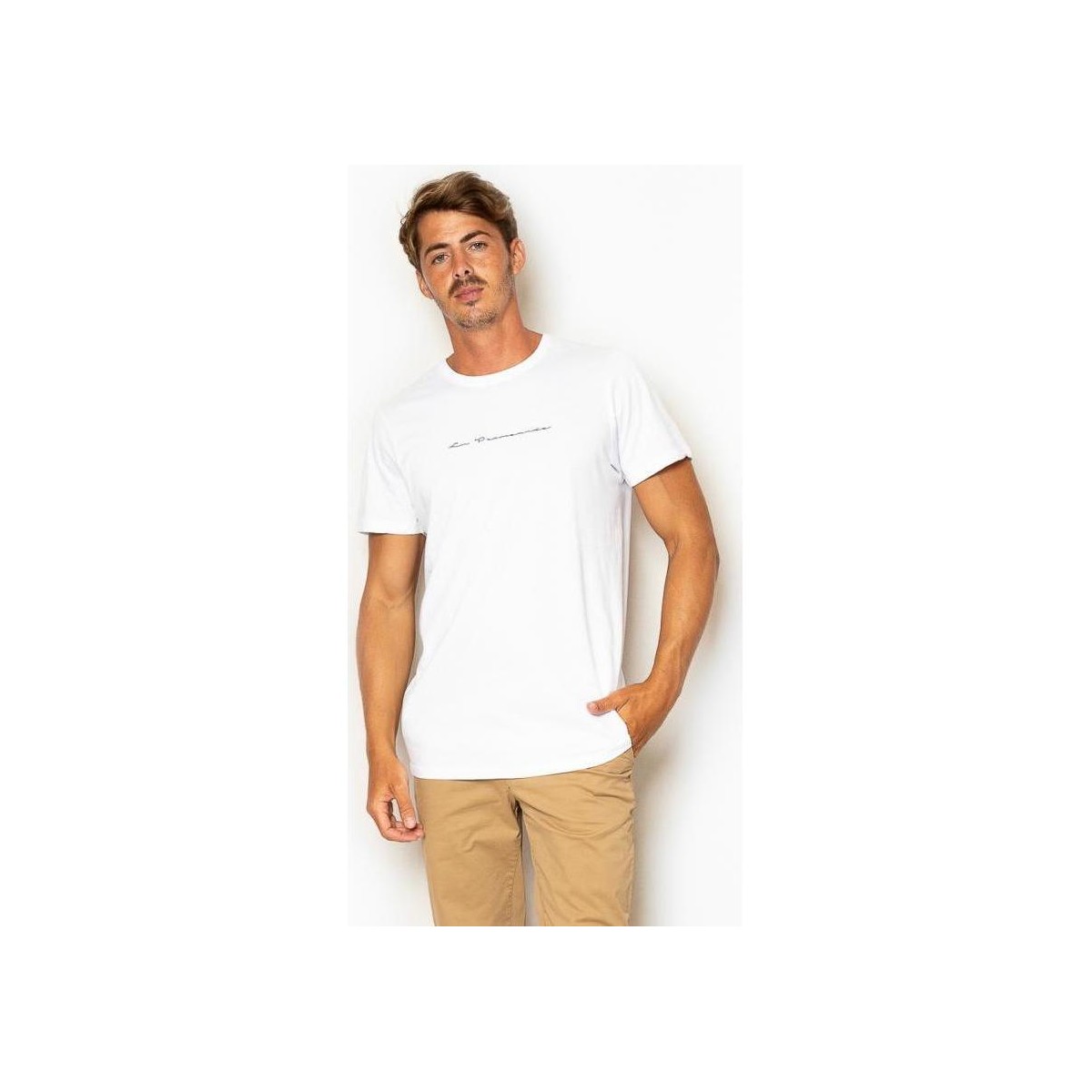 textil Hombre Tops y Camisetas La Promenade CT16S014 Blanco