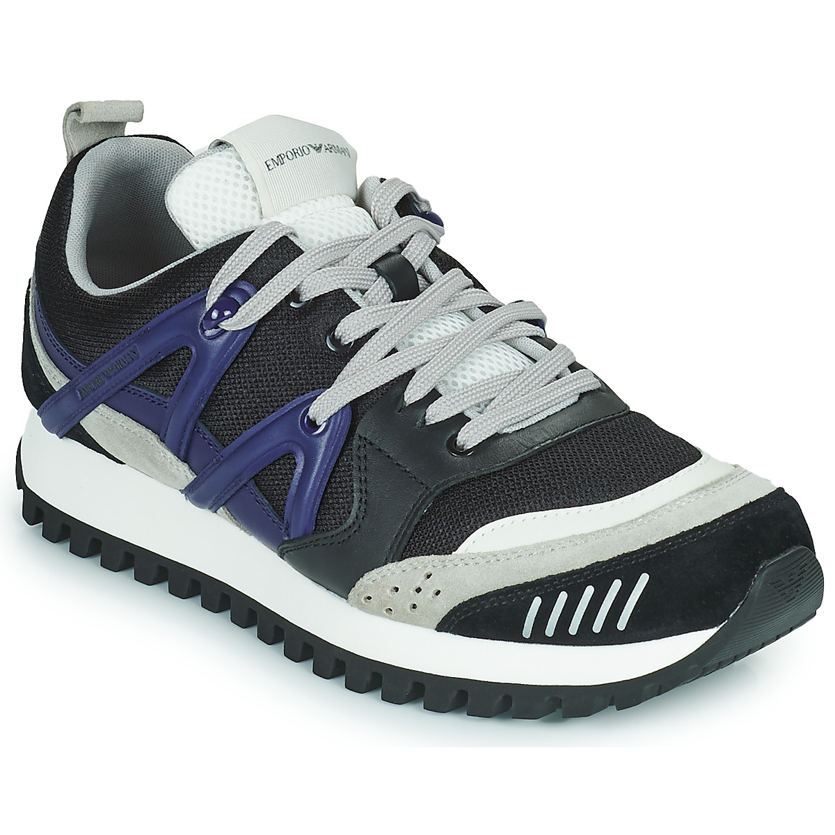 Zapatos Hombre Zapatillas bajas Emporio Armani BOLINNA Negro / Blanco / Azul