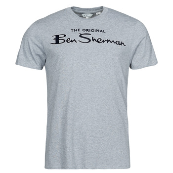 textil Hombre Camisetas manga corta Ben Sherman SIGNATURE FLOCK TEE Gris