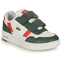 Zapatos Niños Zapatillas bajas Lacoste T-CLIP 0121 2 SUI Blanco / Verde / Rojo