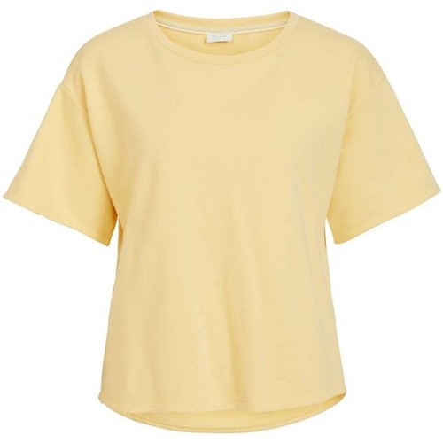 textil Mujer Tops y Camisetas Vila VINAMI BOAT NECK 2/4 SWEAT TOP/SU Amarillo