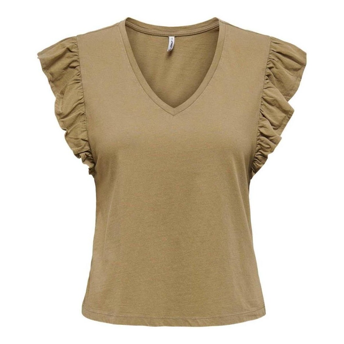 textil Mujer Tops y Camisetas Only ONLLUCILLA LIFE S/S V-NECK TOP JRS Verde