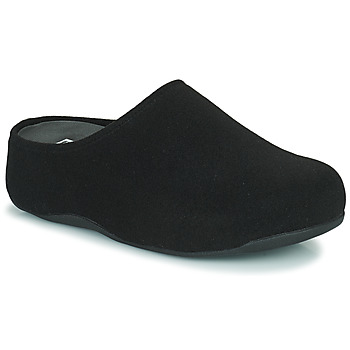 Zapatos Mujer Zuecos (Clogs) FitFlop SHUV FELT Negro