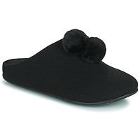 Zapatos Mujer Pantuflas FitFlop CHRISSIE POM POM SLIPPERS Negro