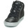 Zapatos Niña Zapatillas altas Geox GISLI Negro / Plata