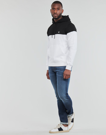 Calvin Klein Jeans COLORBLOCK SHADOW LOGO HOODIE Negro / Blanco