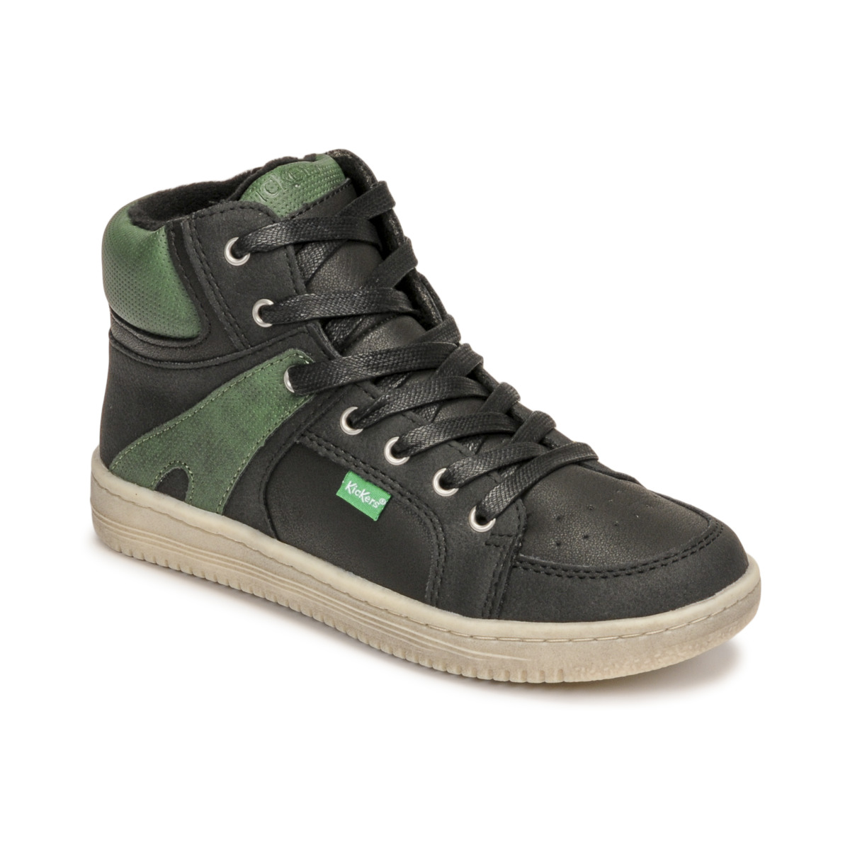 Zapatos Niño Zapatillas altas Kickers LOWELL Negro / Verde