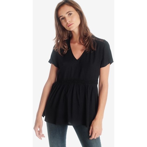 textil Mujer Camisetas sin mangas Le Temps des Cerises Top MONI Negro