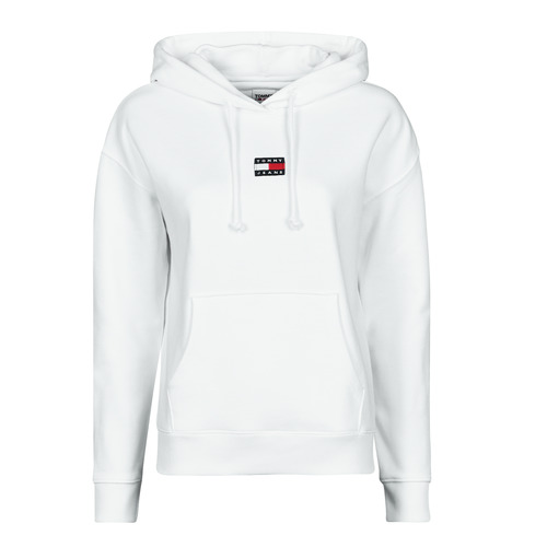 textil Mujer Sudaderas Tommy Jeans TJW TOMMY CENTER BADGE HOODIE Blanco