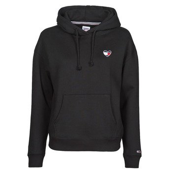 textil Mujer Sudaderas Tommy Jeans TJW BXY HOMESPUN HEART HOODIE Negro