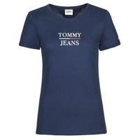 textil Mujer Camisetas manga corta Tommy Jeans TJW SKINNY ESSENTIAL TOMMY T SS Marino