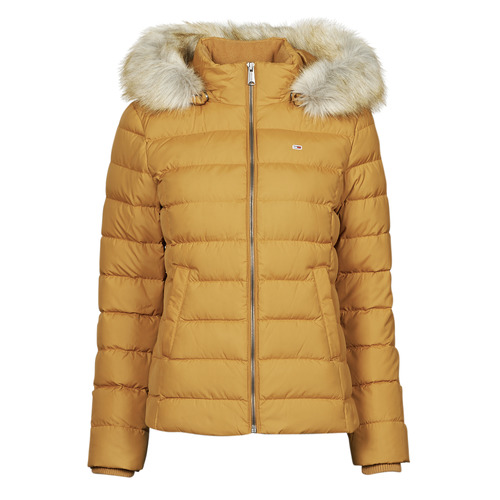 textil Mujer Plumas Tommy Jeans TJW BASIC HOODED DOWN JACKET Mostaza