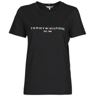 textil Mujer Camisetas manga corta Tommy Hilfiger HERITAGE HILFIGER CNK RG TEE Negro