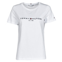 textil Mujer Camisetas manga corta Tommy Hilfiger HERITAGE HILFIGER CNK RG TEE Blanco