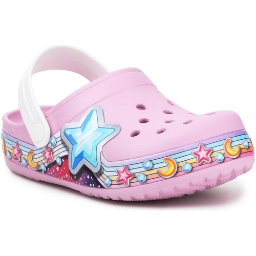 Zapatos Niña Sandalias Crocs FL Star Band Clog 207075-6GD Violeta