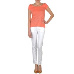 textil Mujer Vaqueros slim Calvin Klein Jeans JEAN BLANC BORDURE ARGENTEE Blanco