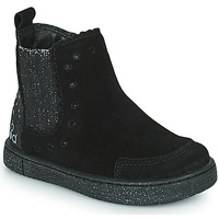 Zapatos Niña Botas de caña baja Mod'8 BLANOU Negro / Glitter