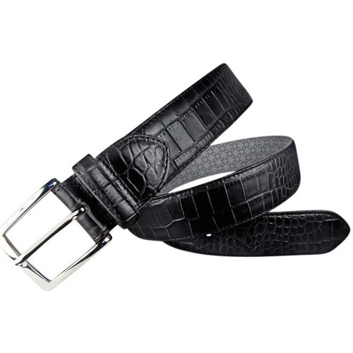 Leyva Cinturón grabado de hombre de piel de cocodrilo Negro Accesorios textil Cinturones Hombre 69,00 €