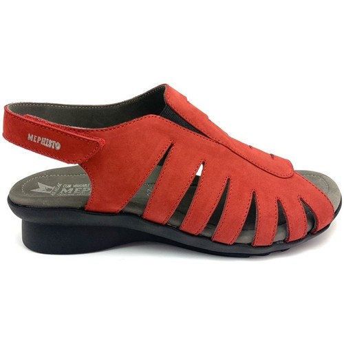 Zapatos Mujer Sandalias Mephisto SANDALIA  PRALINE NUBUCK ROJO Rojo