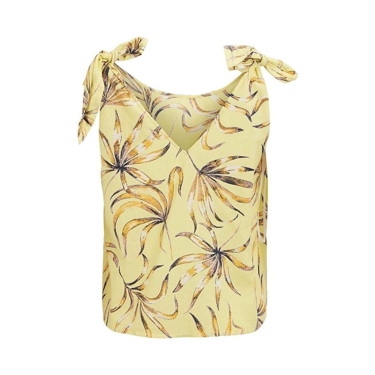 textil Mujer Tops / Blusas Vila Solana Bow Strap Top - Yellow Iris Amarillo
