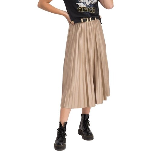 textil Mujer Faldas Vila Nitban Midi Skirt - Sand Shell Beige