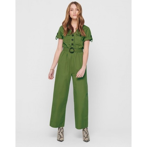 textil Mujer Monos / Petos Only Helen Ancle Jumpsuit - Martini Olive Verde