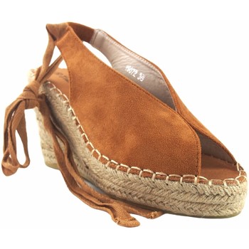 Zapatos Mujer Alpargatas Olivina Sandalia señora BEBY 19072 cuero Marrón