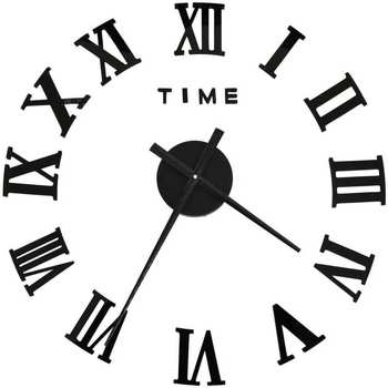 Casa Relojes VidaXL Reloj De Pared 3d Negro