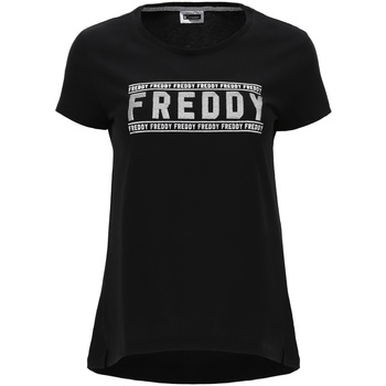 textil Mujer Camisetas manga corta Freddy S1WCLT2 Negro