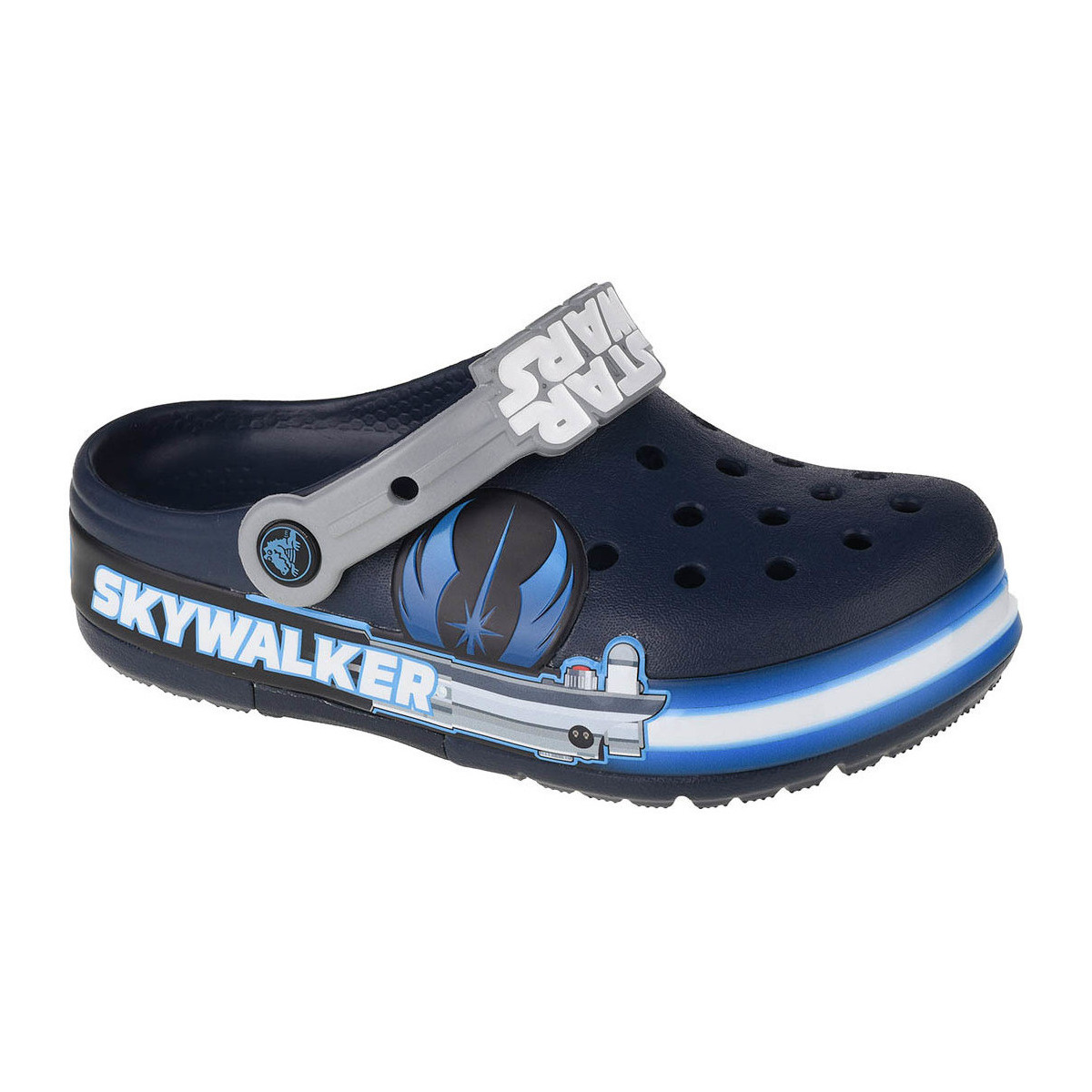Zapatos Niño Pantuflas Crocs Fun Lab Luke Skywalker Lights K Clog Azul