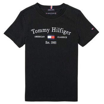 textil Niño Camisetas manga corta Tommy Hilfiger YASSINE Negro