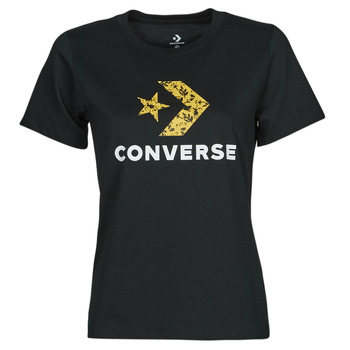 textil Mujer Camisetas manga corta Converse STAR CHEVRON HYBRID FLOWER INFILL CLASSIC TEE Negro