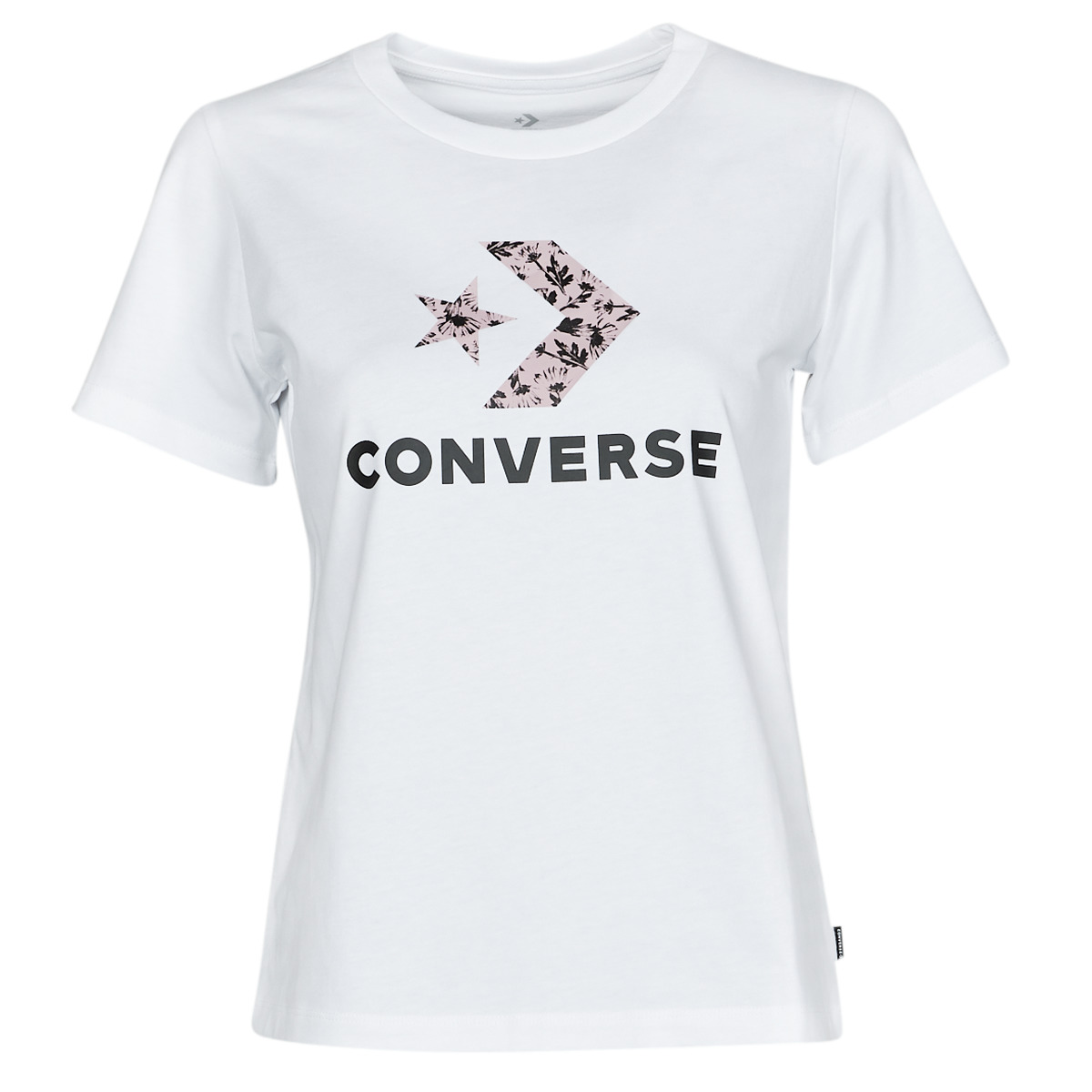 textil Mujer Camisetas manga corta Converse STAR CHEVRON HYBRID FLOWER INFILL CLASSIC TEE Blanco