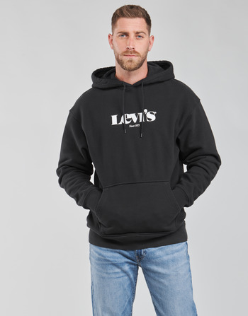 textil Hombre Sudaderas Levi's T2 RELAXED GRAPHIC PO Negro