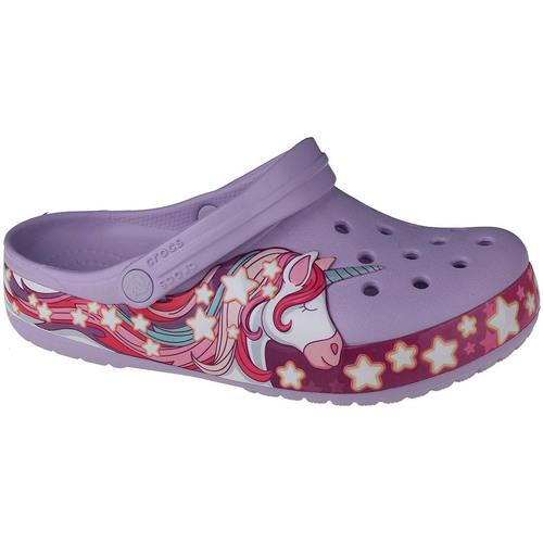 Zapatos Niña Pantuflas Crocs Fun Lab Unicorn Band Clog Violeta