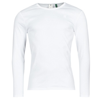 textil Hombre Camisetas manga larga G-Star Raw BASE R T LS 1-PACK Blanco
