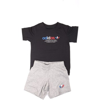 textil Niños Conjuntos chándal adidas Originals GN7414 Traje de gimnasio bebé negro / gris Negro