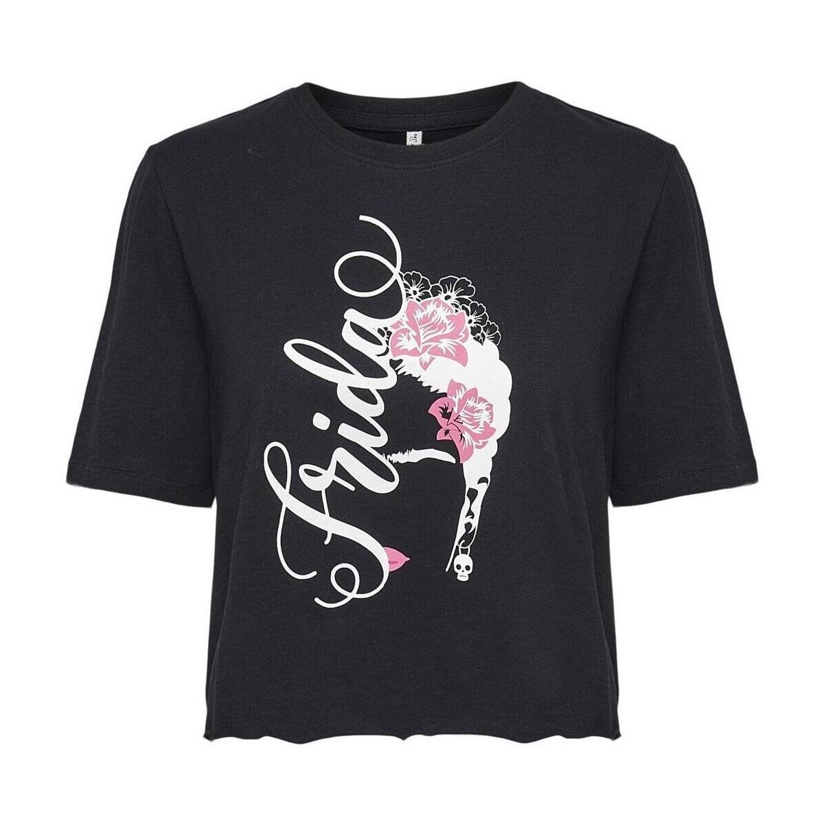 textil Mujer Tops y Camisetas Only ONLFRIDA KAHLO LIFE S/S TOP BOX Negro