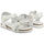 Zapatos Hombre Sandalias Shone L6133-036 White/Silver Blanco
