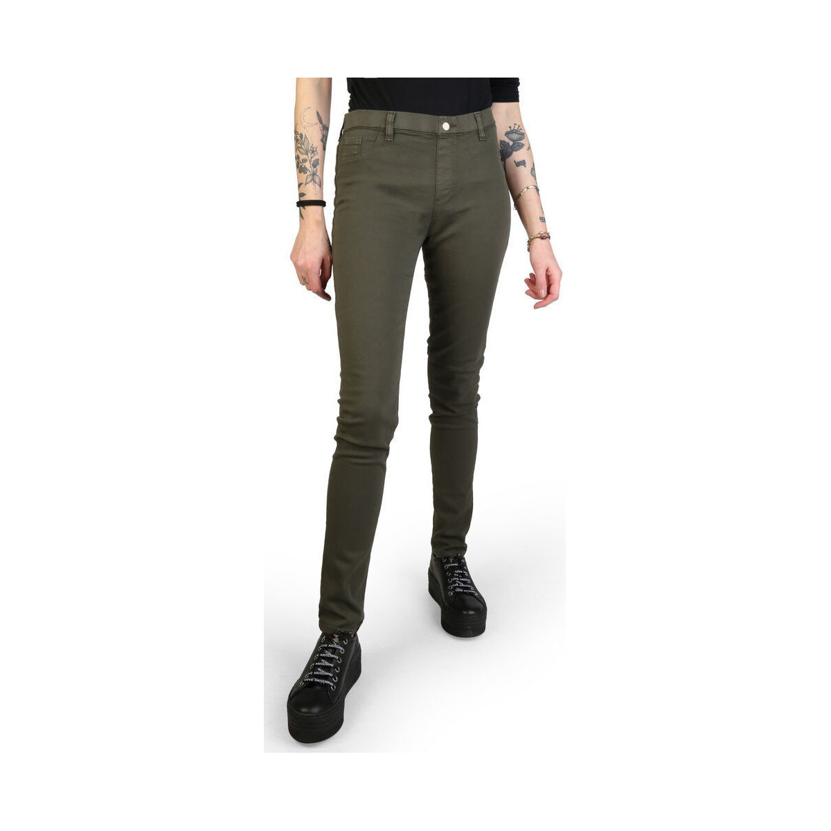 textil Mujer Pantalones Carrera - 00767l_922ss Verde