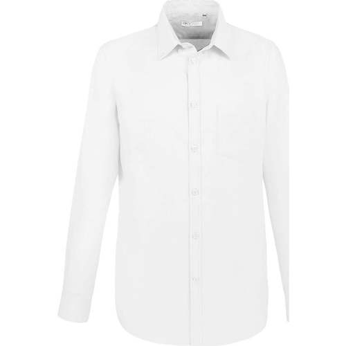 textil Hombre Camisas manga larga Sols BOSTON FIT BLANCO Blanco