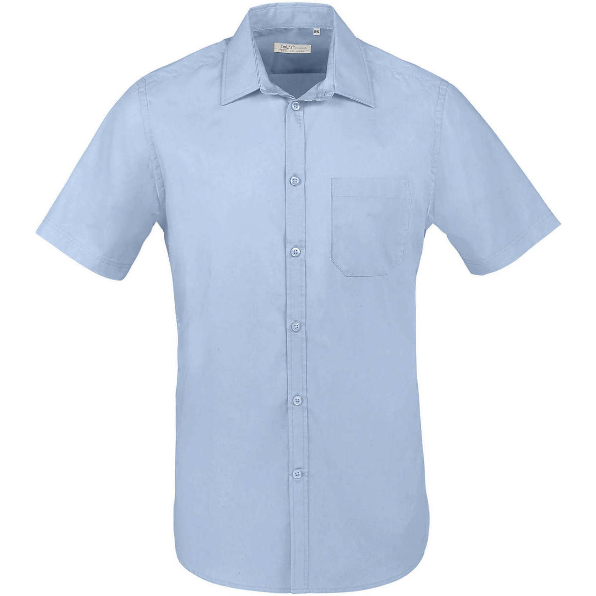 textil Hombre Camisas manga larga Sols BRISTOL FIT Azul Cielo Azul