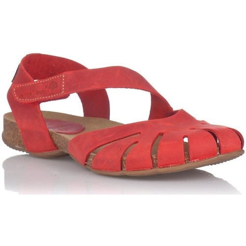Zapatos Mujer Sandalias Interbios 4456 Rojo