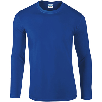 textil Hombre Camisetas manga larga Gildan 64400 Azul