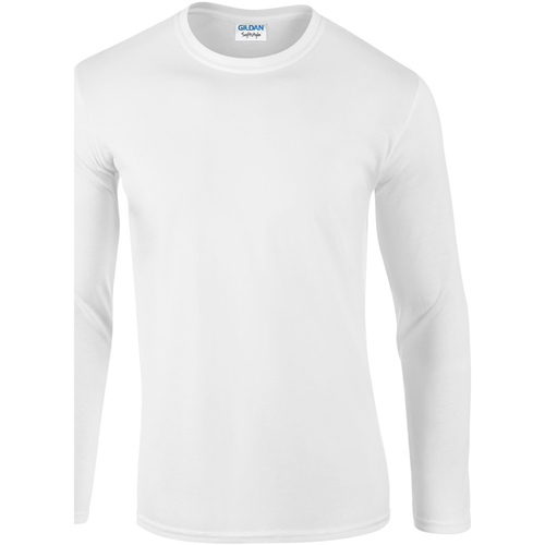 textil Hombre Camisetas manga larga Gildan 64400 Blanco
