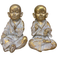 Casa Figuras decorativas Signes Grimalt Buda Set 2 Unidades Dorado
