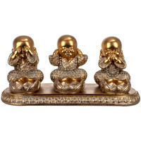 Casa Figuras decorativas Signes Grimalt Figura 3 Budas Set 3 U Dorado