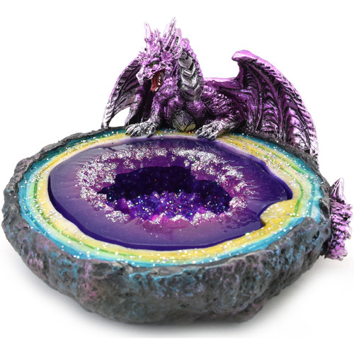 Casa Figuras decorativas Signes Grimalt Cenicero Dragon Violeta